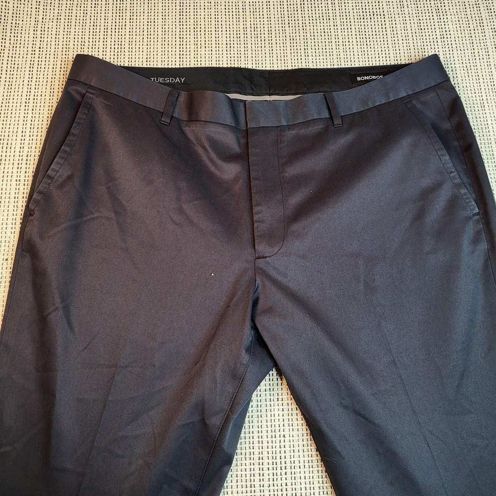 Bonobos Weekday Warrior Dress Pants Mens 38x30 Blue Flat Front Office Business
